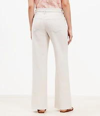 Mid Rise Wide Leg Jeans Washed Pink