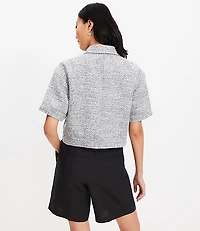 Petite Tweed Short Sleeve Jacket