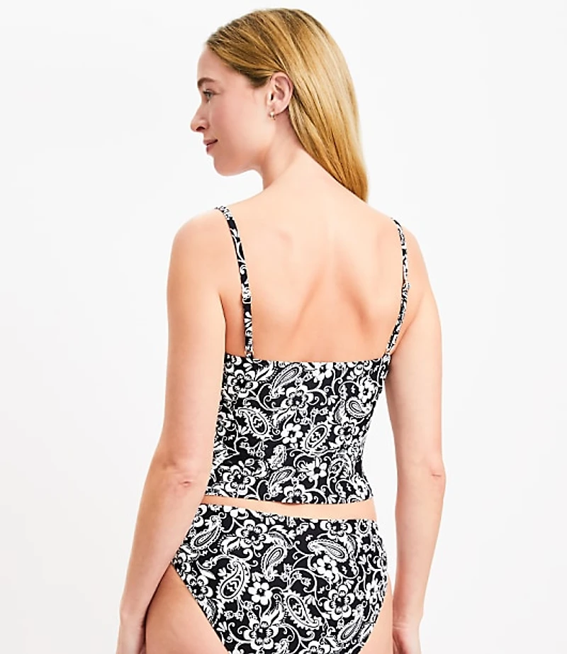 LOFT Beach Paisley Cinched Tankini Top
