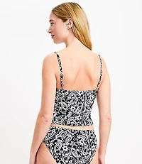 LOFT Beach Paisley Cinched Tankini Top