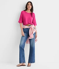 Linen Blend Modern Tee