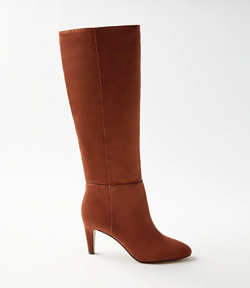 Seamed Heeled Tall Boots