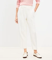 Pleated Tapered Pants Crepe