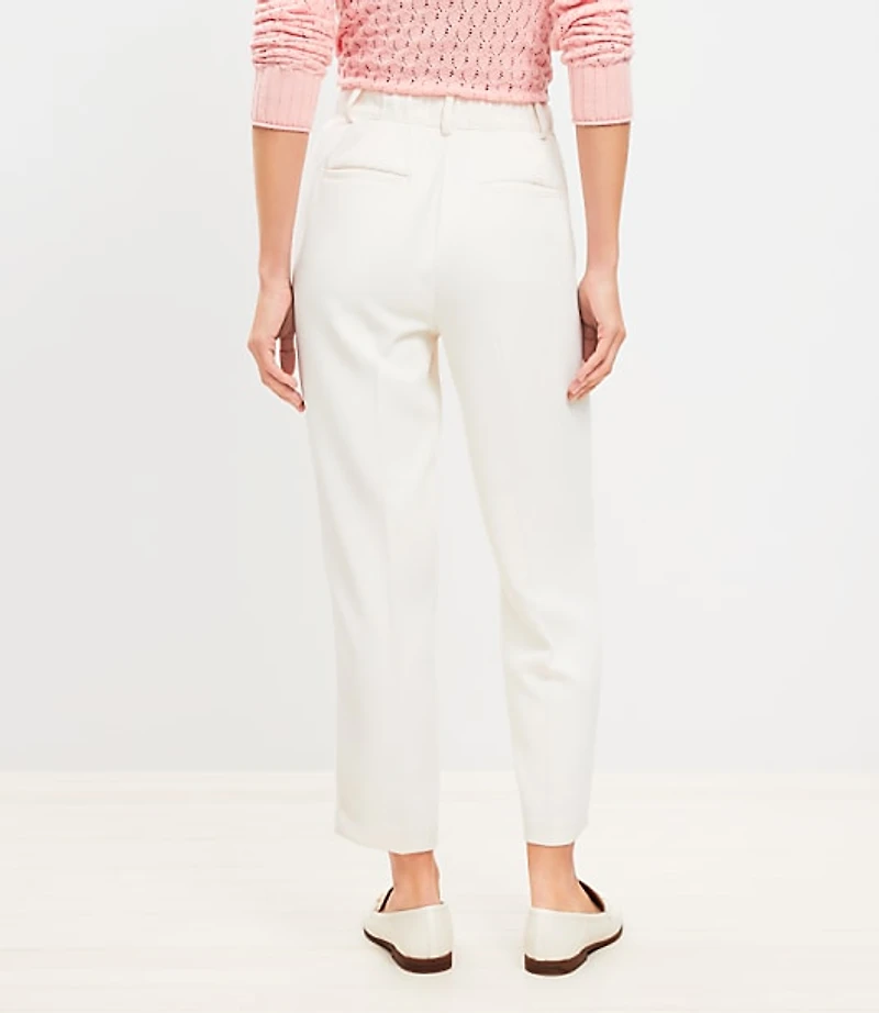 Pleated Tapered Pants Crepe