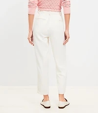 Pleated Tapered Pants Crepe