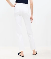 High Rise Slim Jeans White