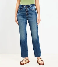 Fresh Cut High Rise Straight Jeans Authentic Vintage Mid Wash