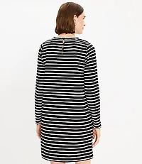 Striped Ottoman Mock Neck Dress