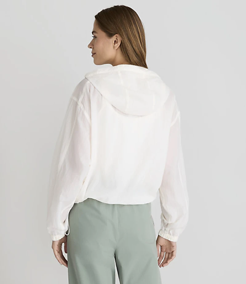 Lou & Grey Sheer Zip Jacket