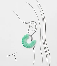 Scalloped Resin Hoop Earrings