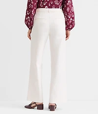 Petite Curvy Belted Palmer Wide Leg Pants Pique