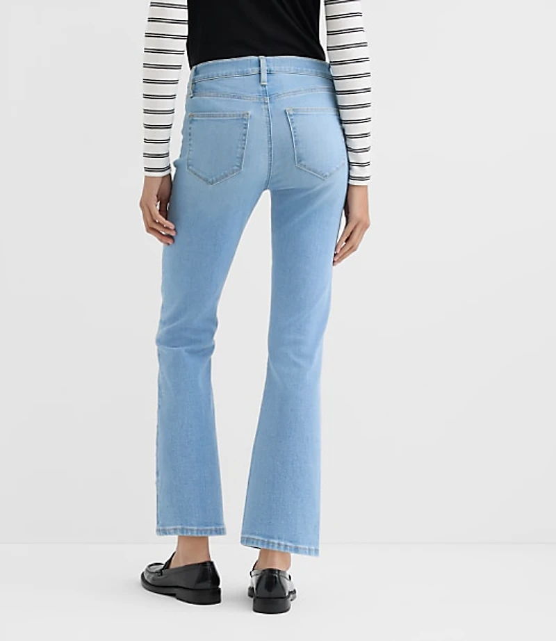Rivete Mid Rise Kick Crop Jeans Vintage Light Wash