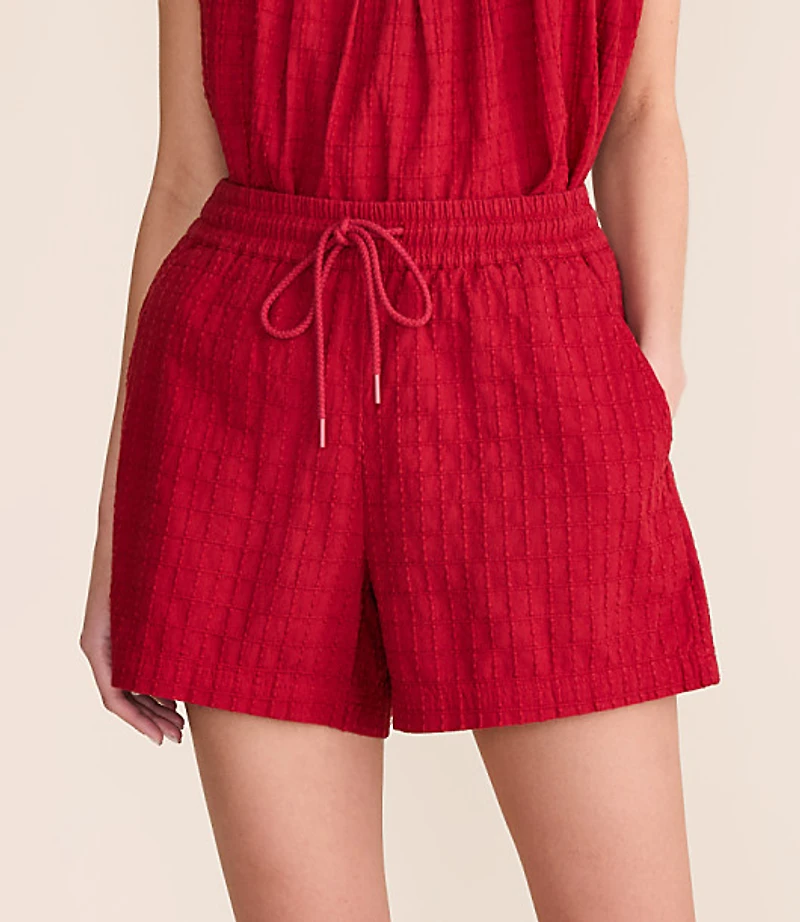 Lou & Grey Grid Linen Cotton Shorts