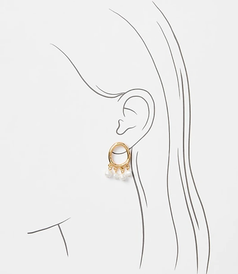 Mother Of Pearl Cluster Stud Earrings