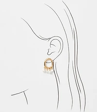 Mother Of Pearl Cluster Stud Earrings