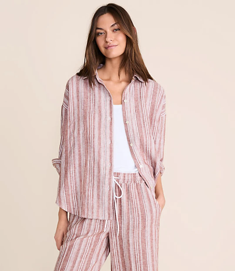 Lou & Grey Striped Linen Cotton Shirt
