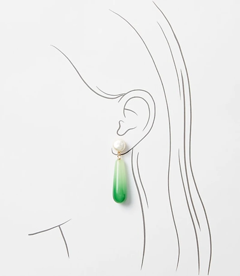 Pearlized Resin Statement Earrings