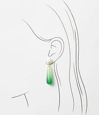 Pearlized Resin Statement Earrings