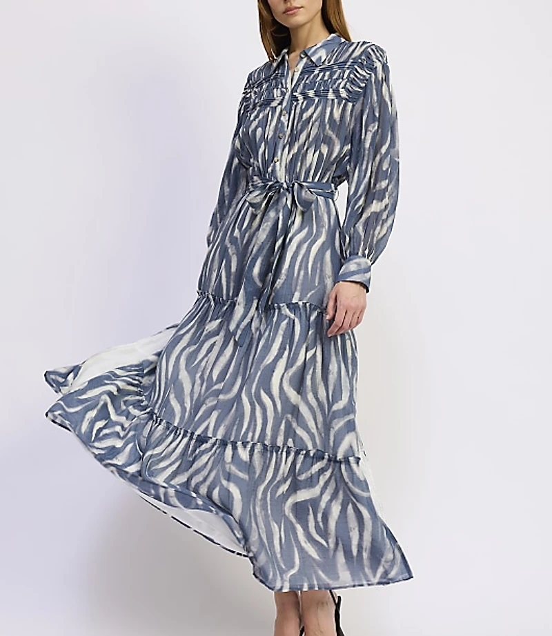 En Saison Rosalie Mixed Media Midi Dress
