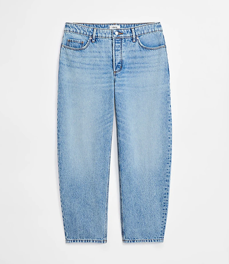 Rivete Tall Curvy Mid Rise Barrel Jeans Aura Wash