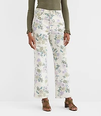 High Rise Straight Jeans in Floral