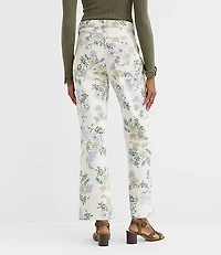 High Rise Straight Jeans in Floral