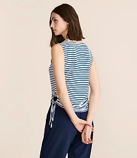 Petite Lou & Grey Striped Essential Modal Side Tie Tank Top