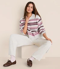 Petite Lou & Grey Striped Oversized Dreamstitch Sweater