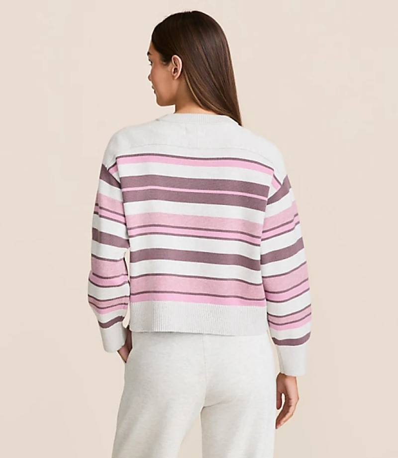 Petite Lou & Grey Striped Oversized Dreamstitch Sweater