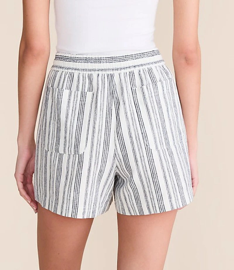 Lou & Grey Striped Linen Cotton Shorts