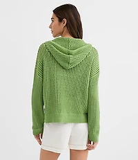 Petite LOFT Beach Mesh Stitch Hoodie