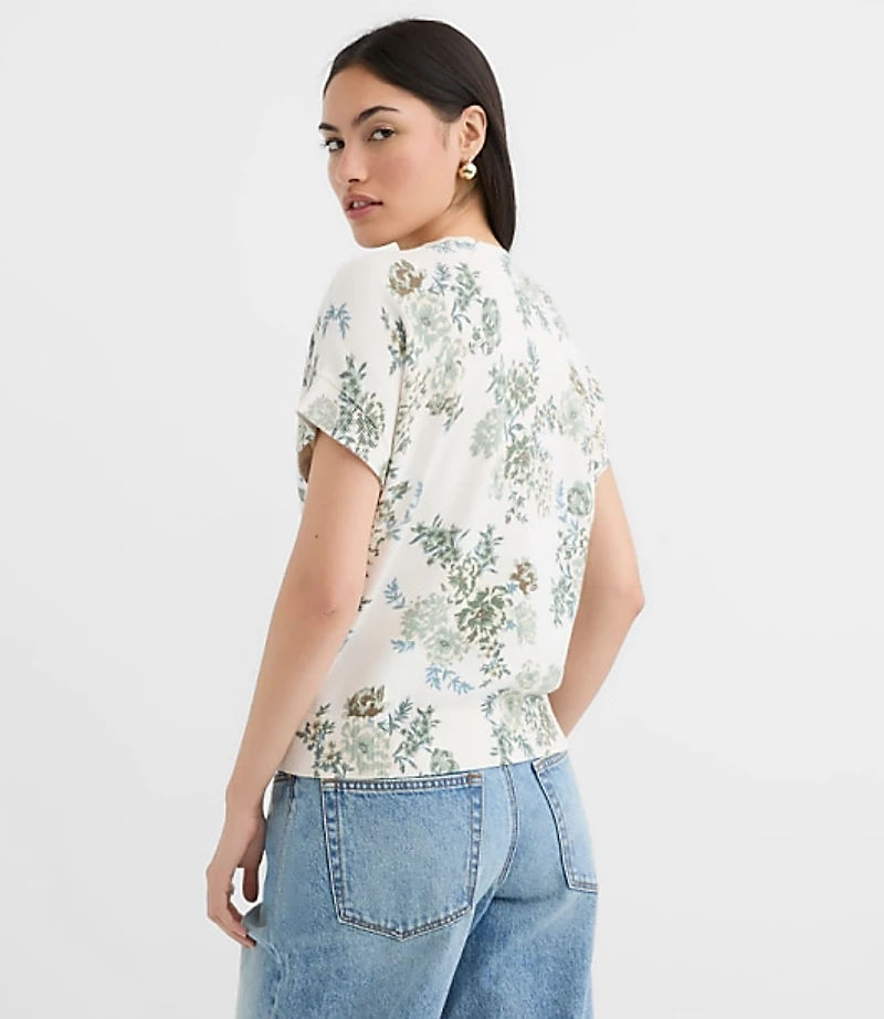 Floral Refined Wedge Sweater Tee