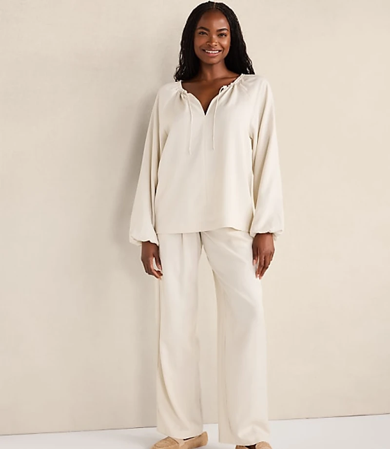 Haven Well Within Washed Pleated Straight Leg Pants