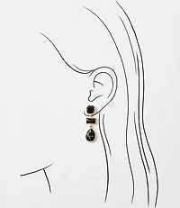 Crystal Triple Drop Earrings