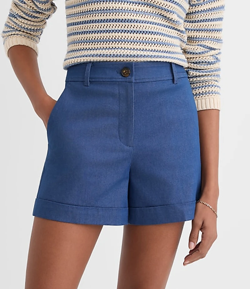 Cuffed Shorts Refined Denim