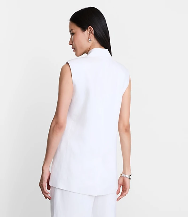 Petite LOFT Versa Luxe Lyocell Linen Sleeveless Blazer