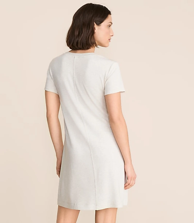 Petite Lou & Grey Heathered Signaturesoft Mini Pocket Tee Dress