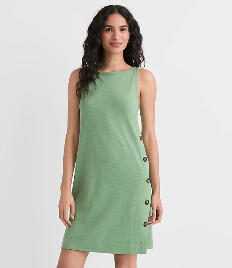 Side Button Mini Dress