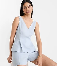 LOFT Versa Pure Spun Double V Peplum Top