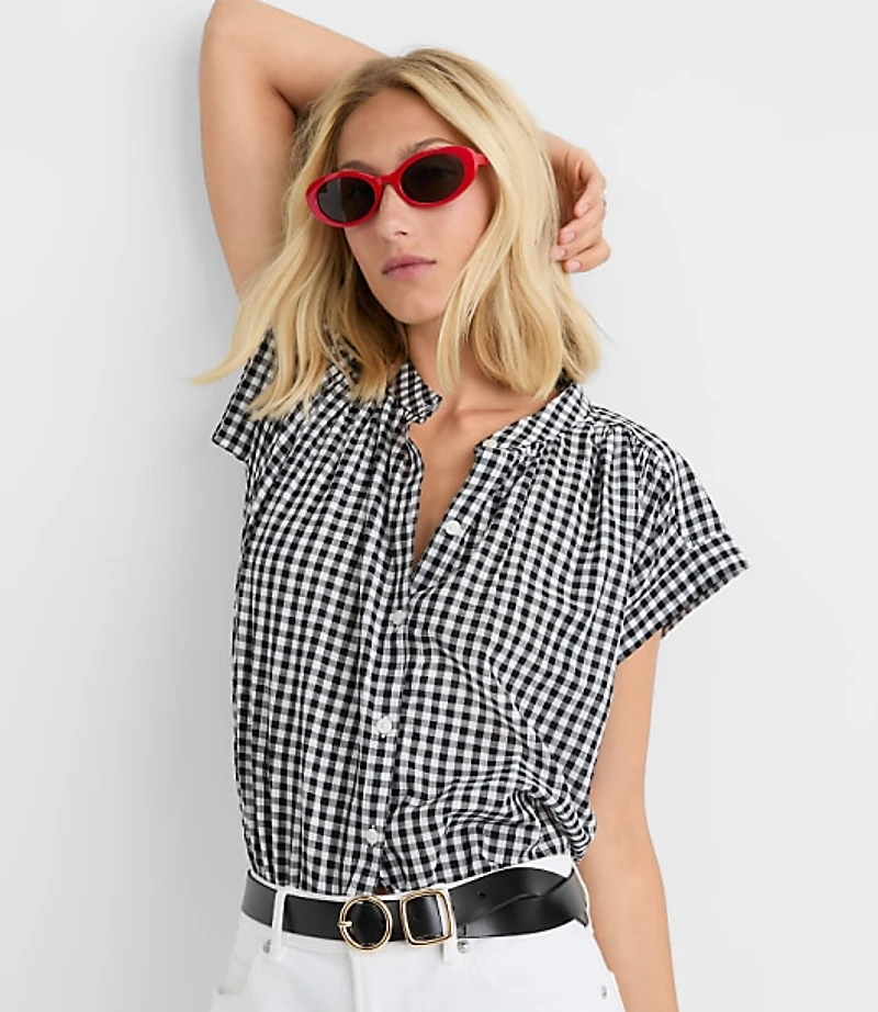 Gingham Everyday Dolman Shirt