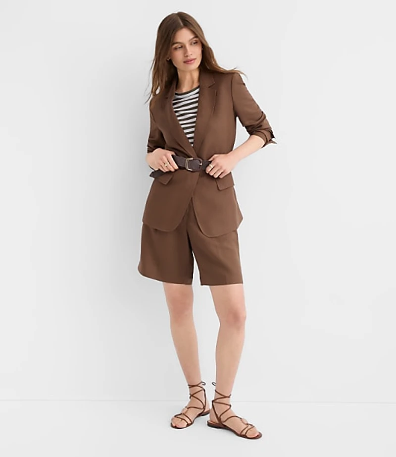 Oversized Linen Blend Modern Blazer