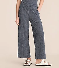 Lou & Grey Striped Wide Leg Crop Pants