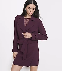 LOFT Versa Crepe Drape Short Trench Coat