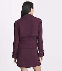 LOFT Versa Crepe Drape Short Trench Coat