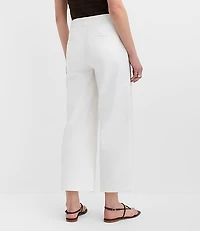 Petite Palmer Wide Leg Crop Pants in Twill