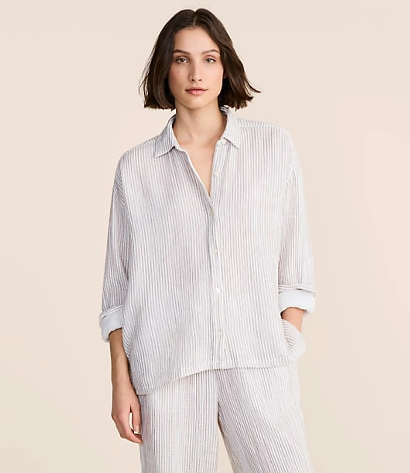 Lou & Grey Striped Triple Cloth Shirt
