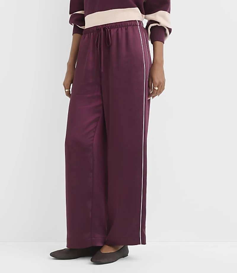 Sawyer Pull On Pants Striped Satin