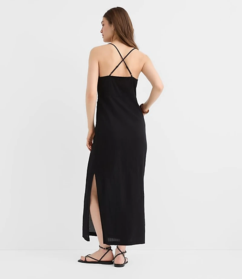 LOFT Beach Beaded Strappy Maxi Dress