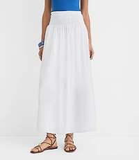 Petite Poplin Smocked Maxi Skirt