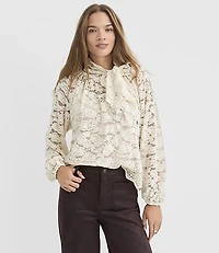 Lace Scarf Blouse